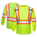 Sicurezza riflettente Shirt ad alta visibilità camicie da lavoro giallo